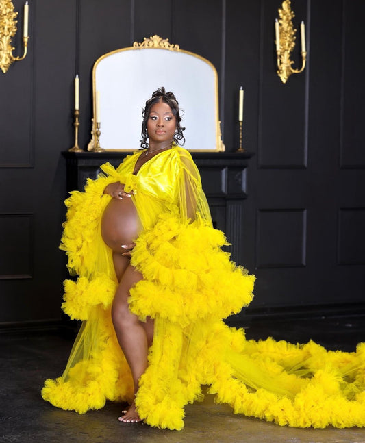 Yellow Maternity Robe